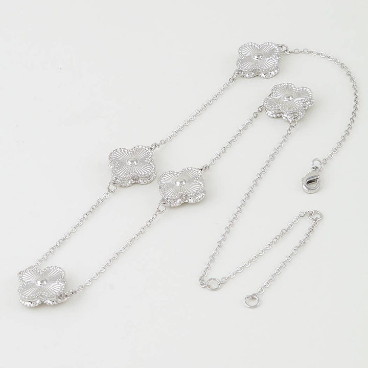 Multi Clover Charm Chain Necklace