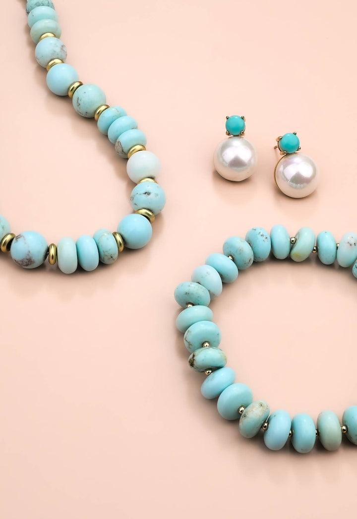 Light Teal Bead Necklace