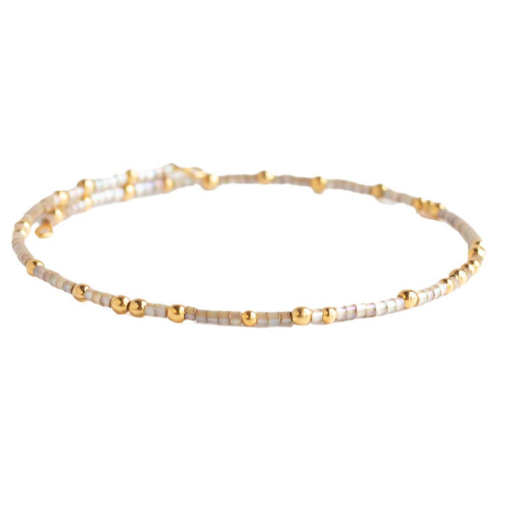 Smoky Quartz Confetti Beaded Bracelets