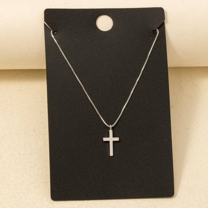 Gold Cross Pendant Necklace
