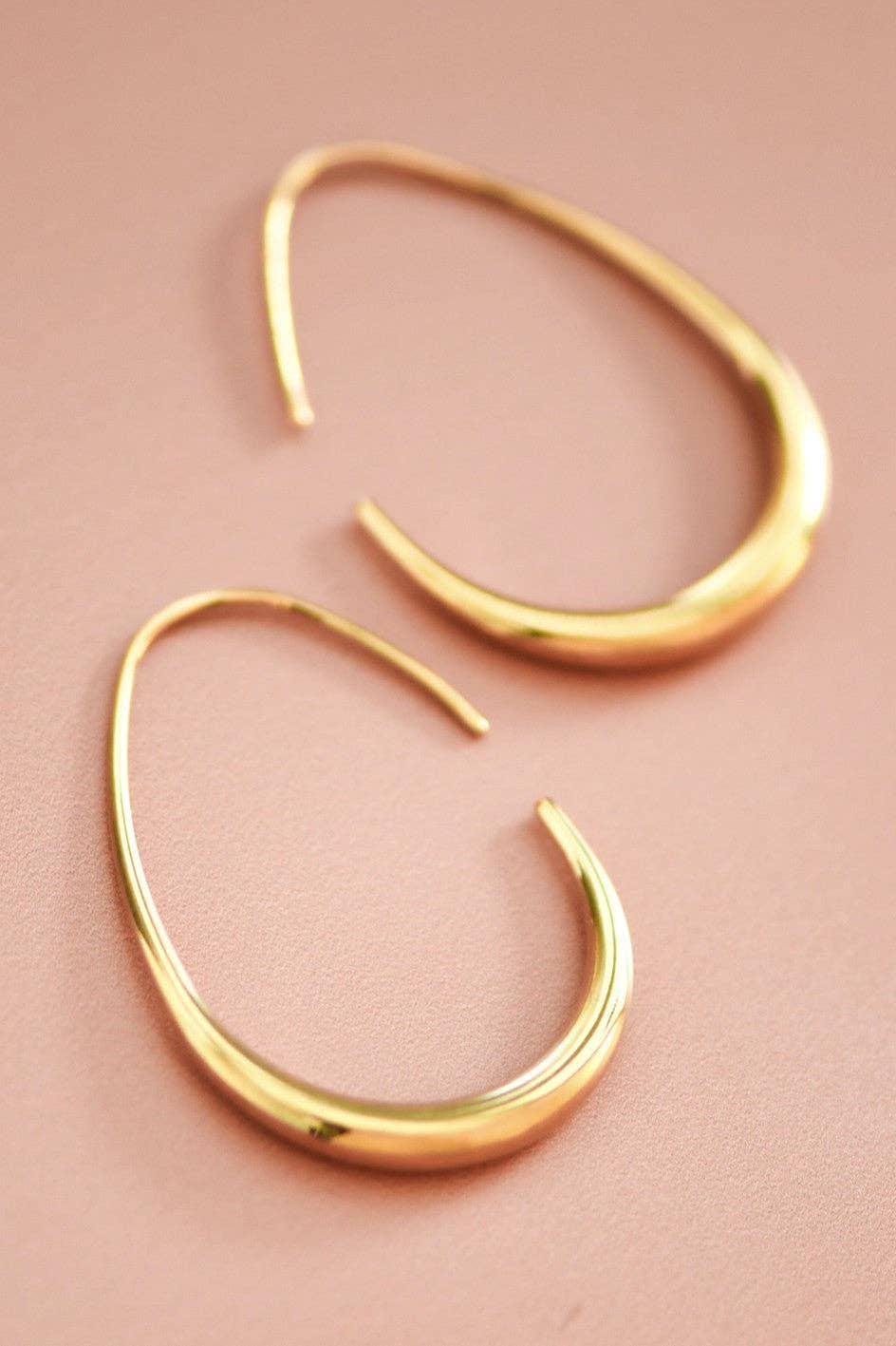 18K Gold Plated Waterproof Stainless Steel Hoop Earrings