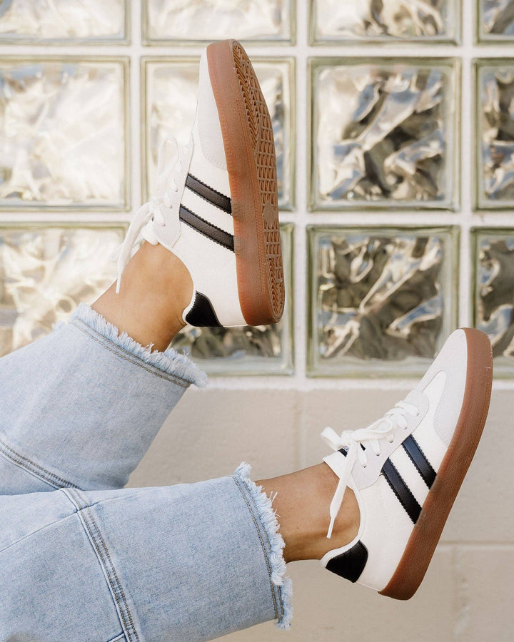 Striped Flat Sneaker