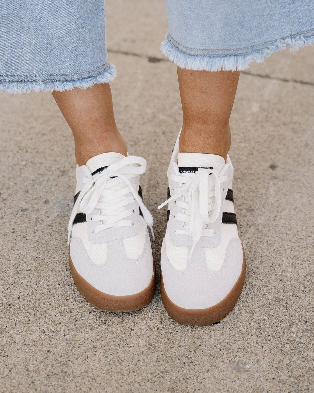 Striped Flat Sneaker