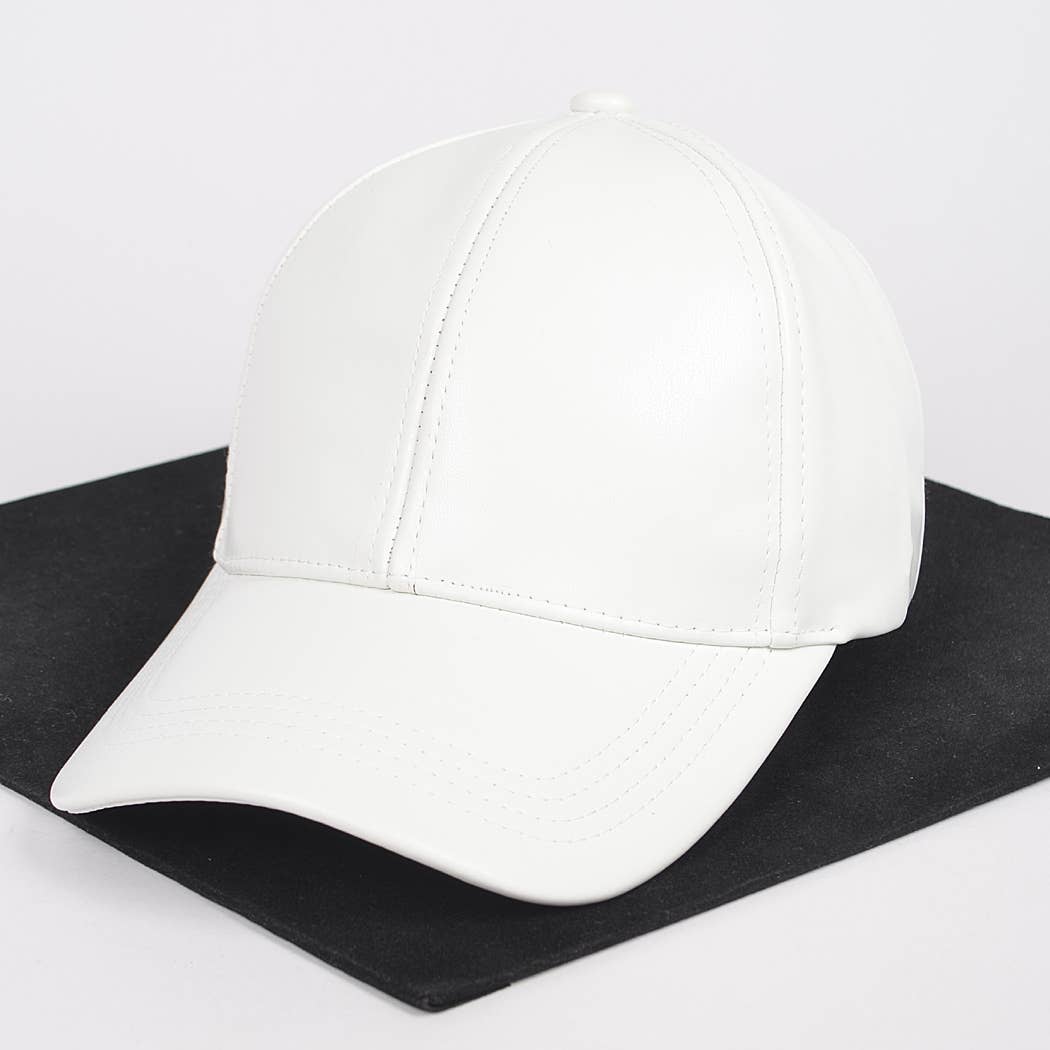 Faux Leather Cap