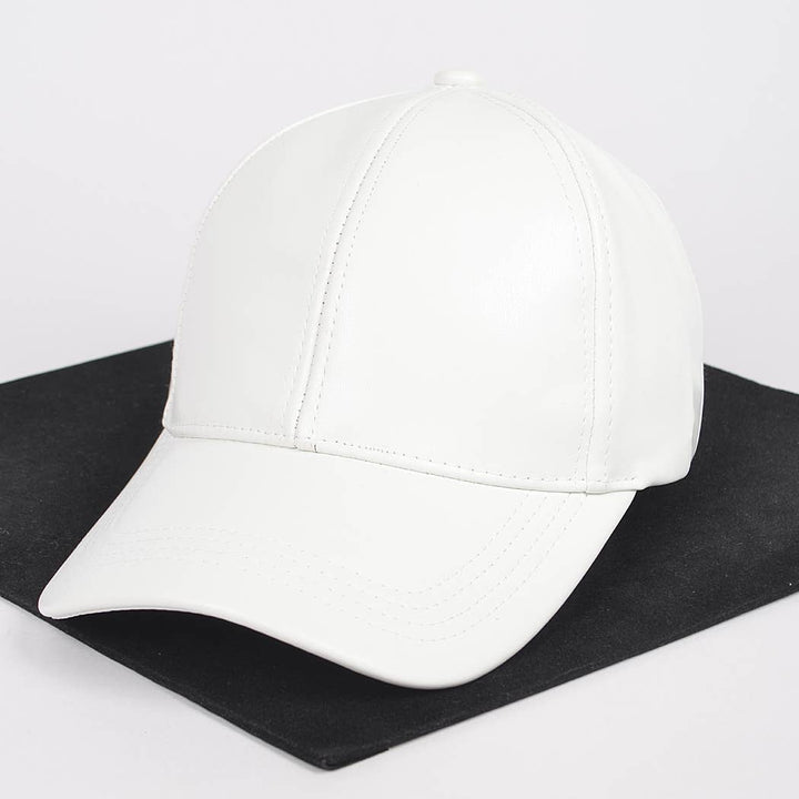 Faux Leather Cap
