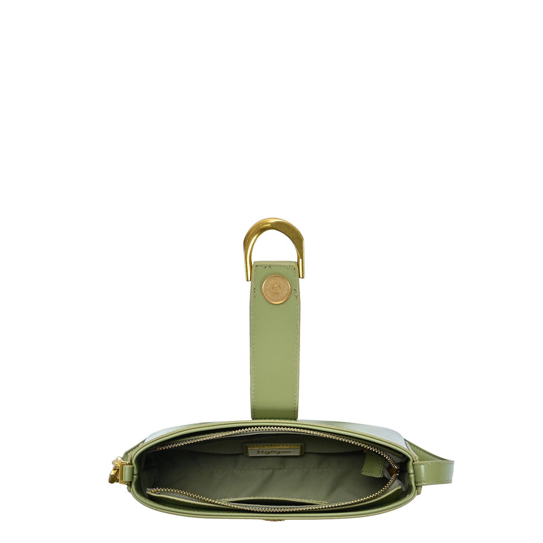 Beige Leather Shoulder Bag