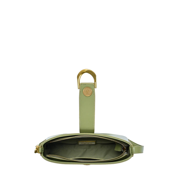 Beige Leather Shoulder Bag