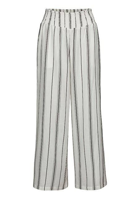 Coastal Stripe Wide-Leg Pants