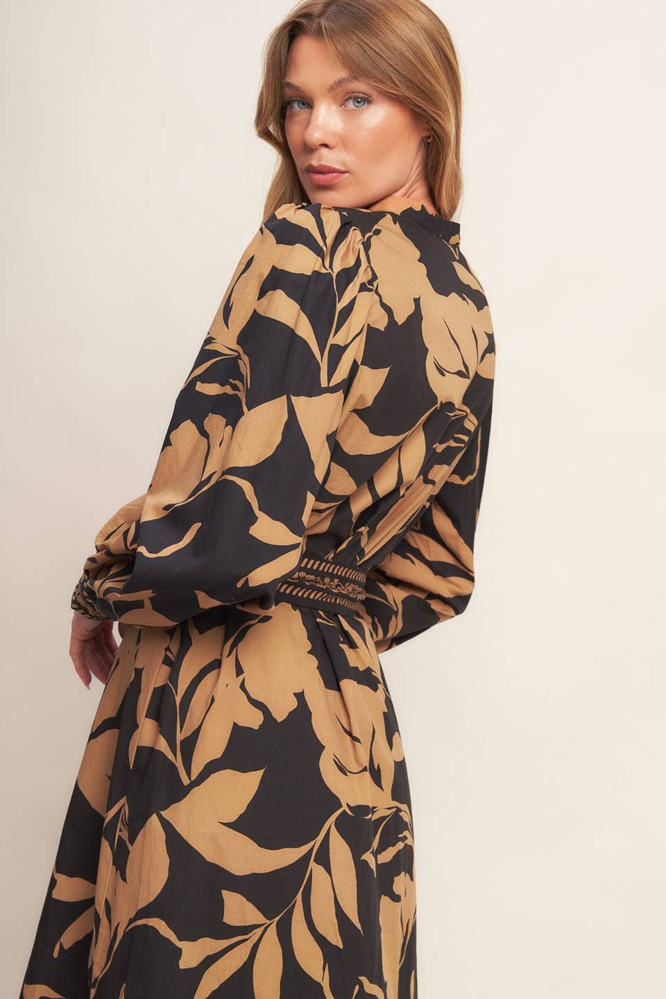 Printed Woven Midi Dress