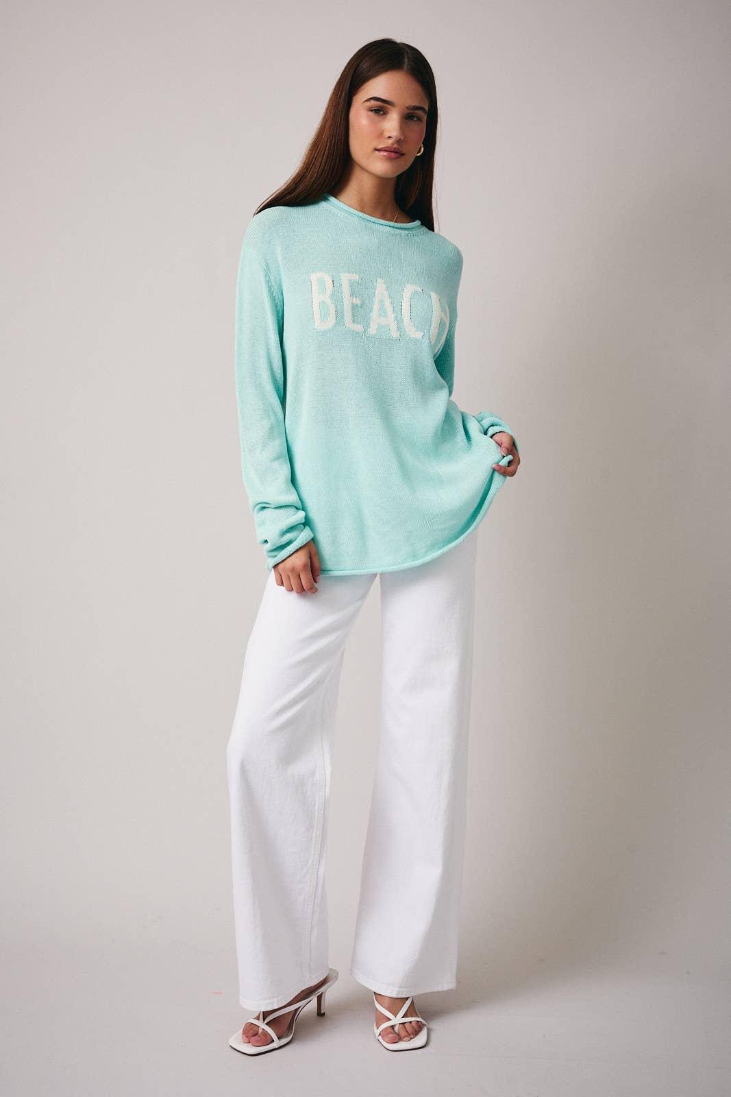 Lime Green BEACH Sweater