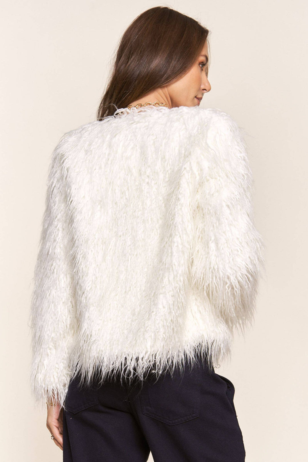 White Faux Fur Coat