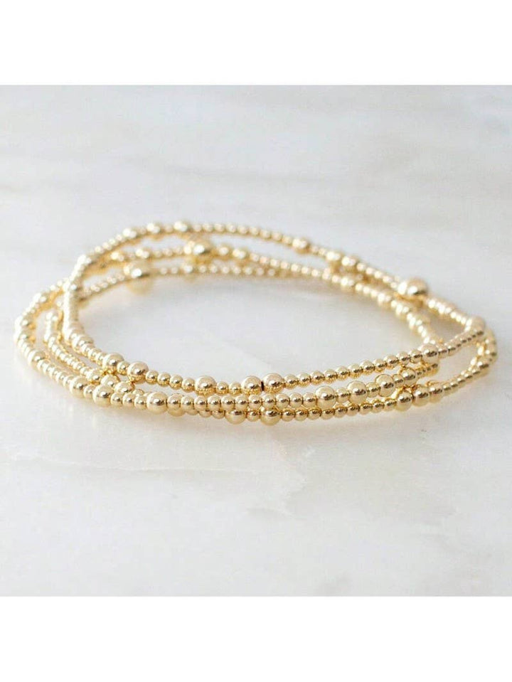 Multi Strand Gold Ball Bracelet