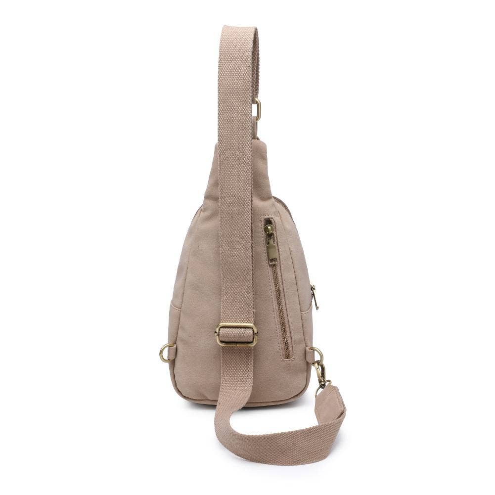 Natural Studded Sling Bag