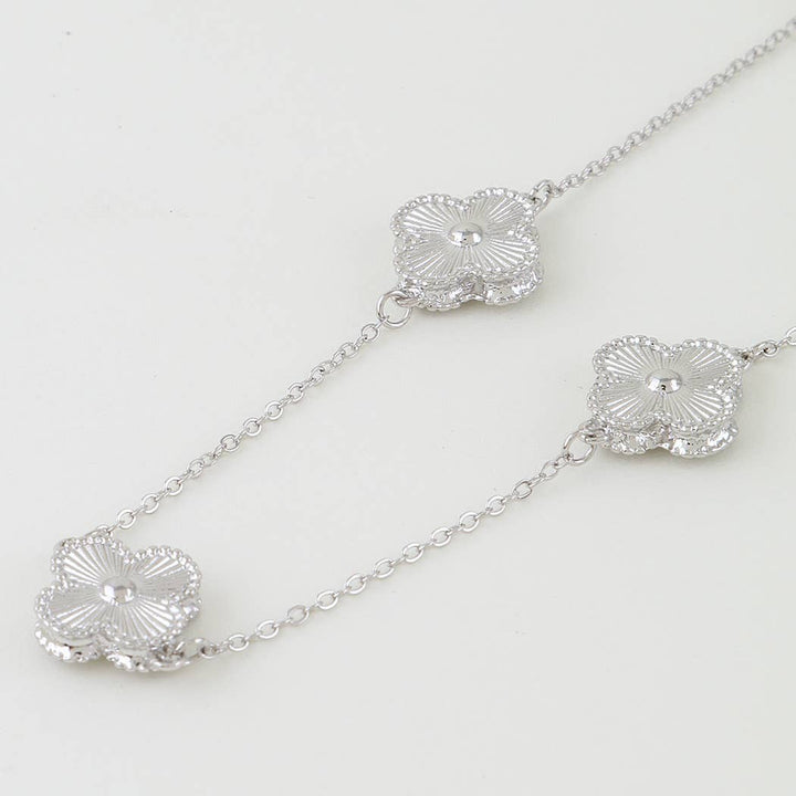Multi Clover Charm Chain Necklace