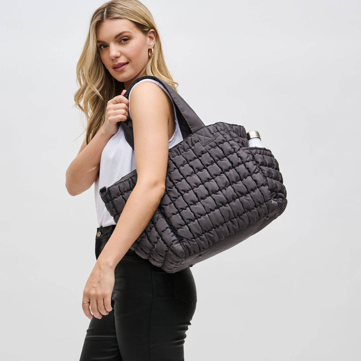 Quilted Puffer Nylon Tote
