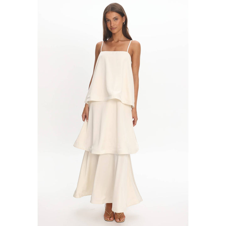 Burgandy Layered Maxi Dress