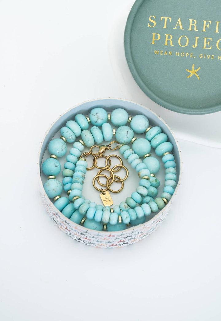 Light Teal Bead Necklace