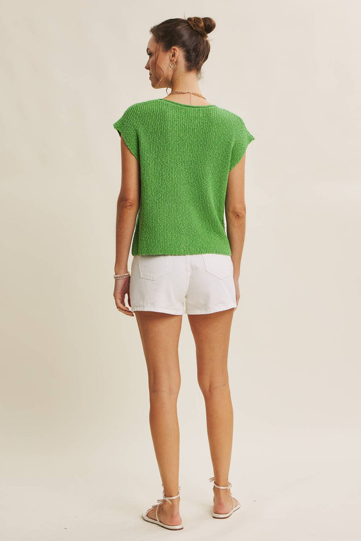 Cotton Slub Sweater Top