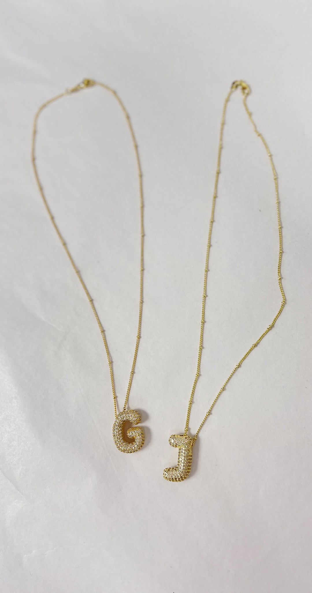 Bubble Initial Necklace