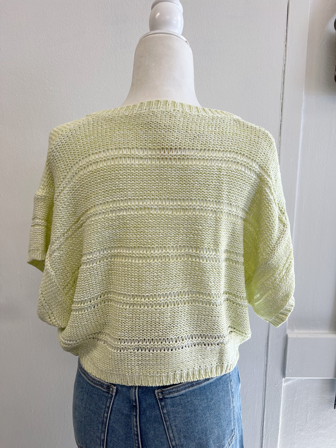 Lime V-Neck Sweater