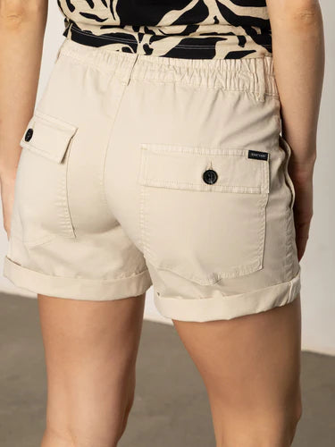 Cuffed Shorts- Sandstone
