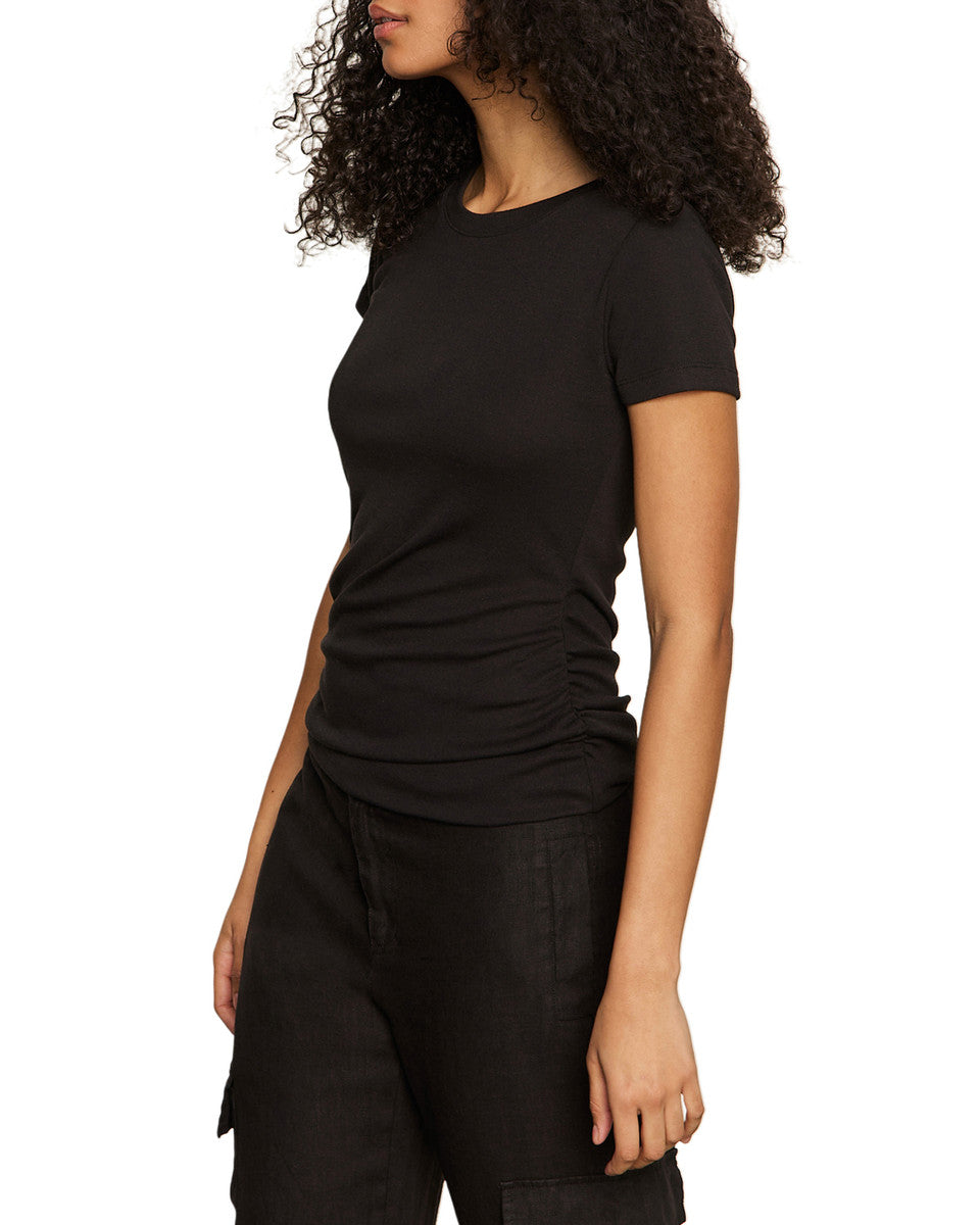 Black Ruched Tee