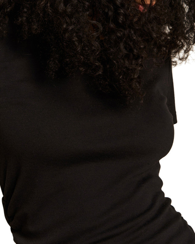 Black Ruched Tee