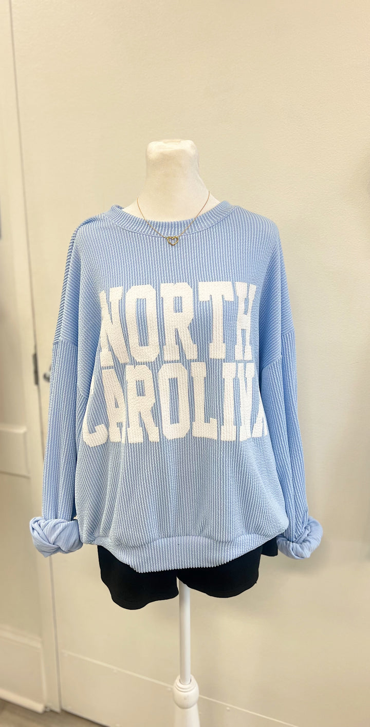 North Carolina Blue Oversized Sweatshirt