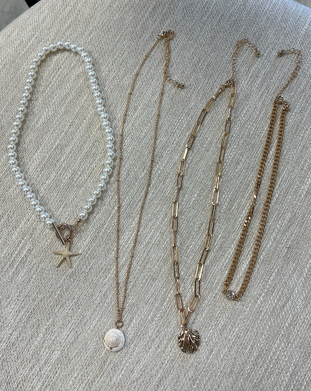Ocean Pearl Layered Necklace Set