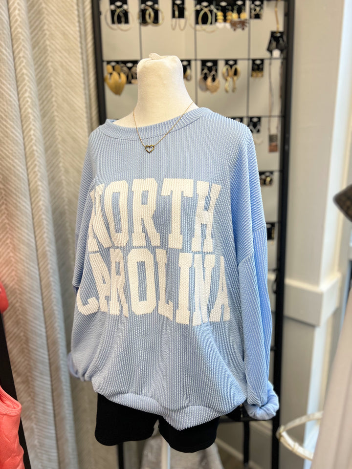 North Carolina Blue Oversized Sweatshirt