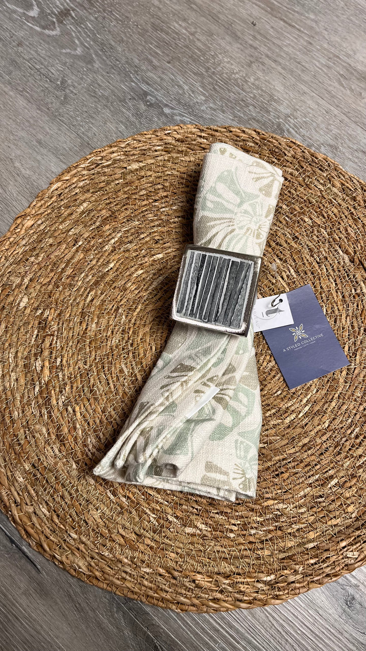 Coastal napkins-seafoam green