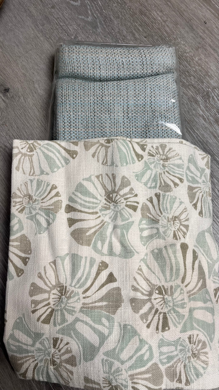 Coastal napkins-seafoam green