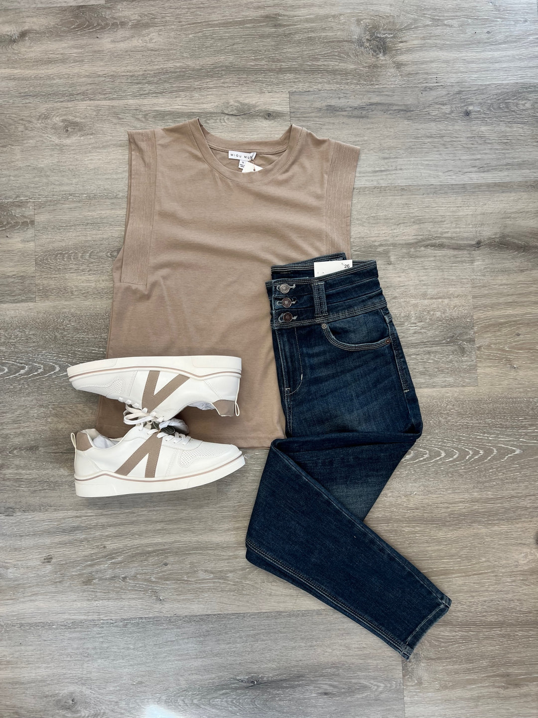 Neutral Sleeveless Top