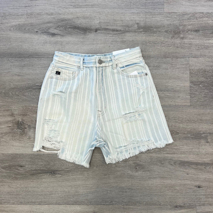 Striped Denim Short-CLEARANCE