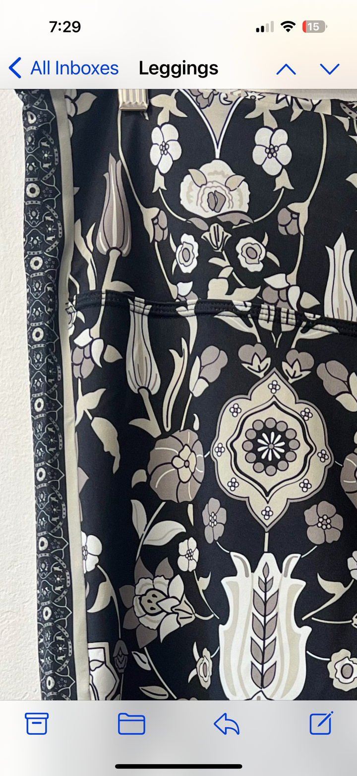 Designer Black & Tan Leggings