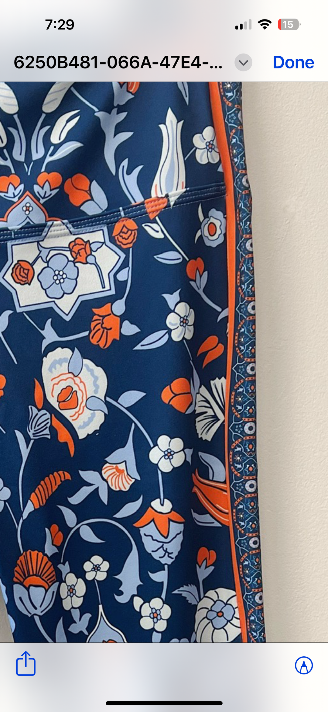 Designer Blue & Orange Leggings