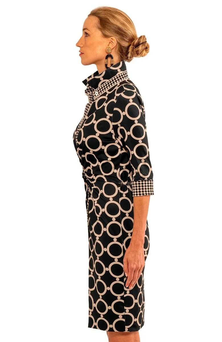 Twist Front Black Dress