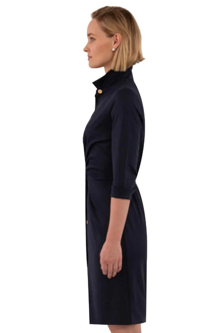 Twist Front Navy Dress 1 LEFT