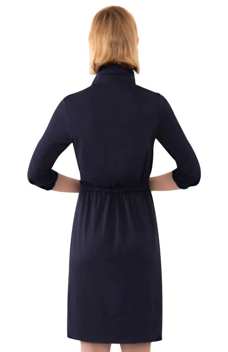 Twist Front Navy Dress 1 LEFT