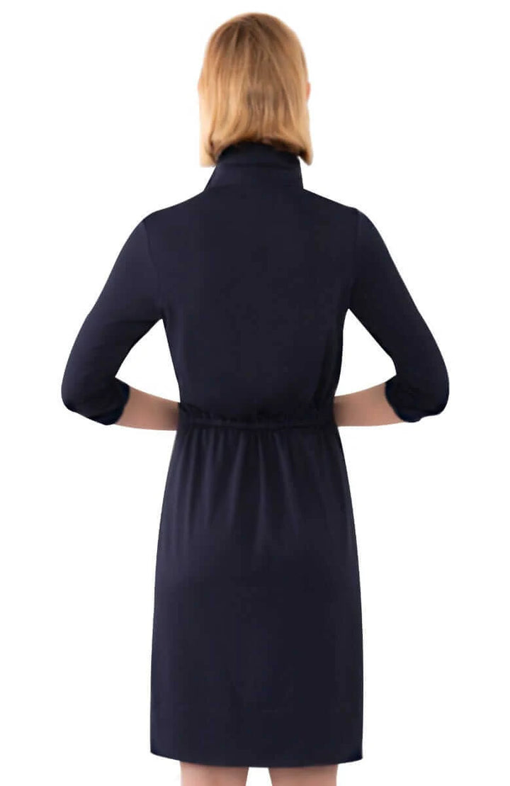 Twist Front Navy Dress 1 LEFT