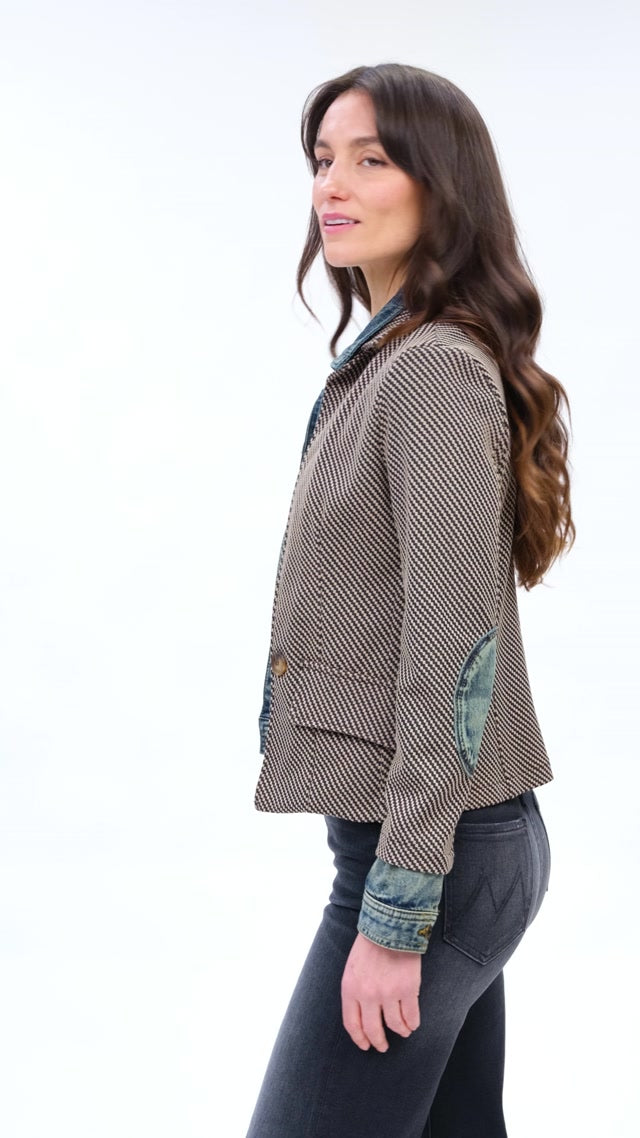 womens Mixed media jacket in cornelius nc 