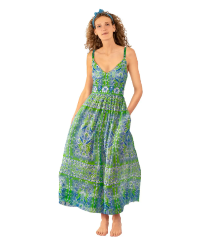 Blue and Green Maxi Dress - A Styled Collective Women's Boutique