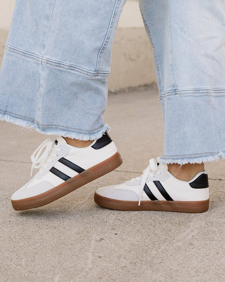 Striped Flat Sneaker