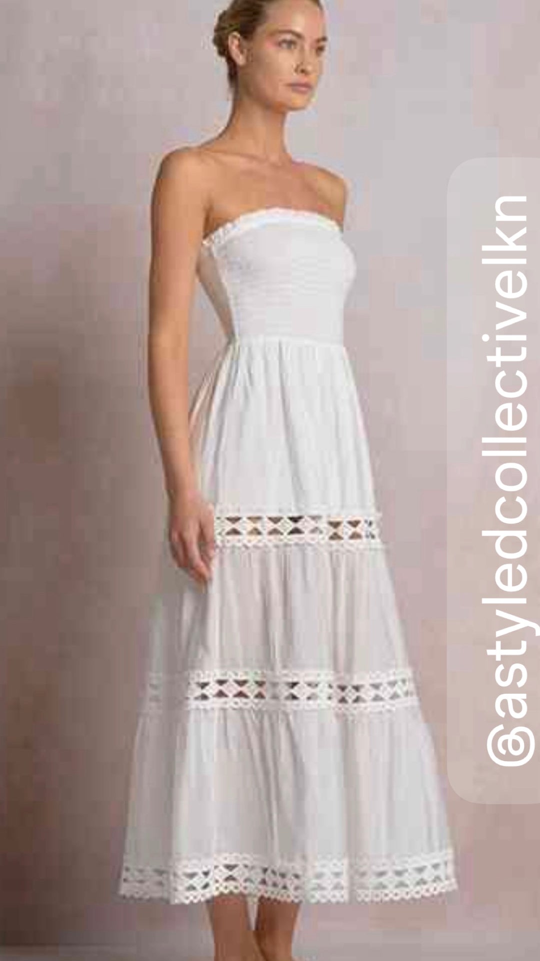 White Strapless Dress 