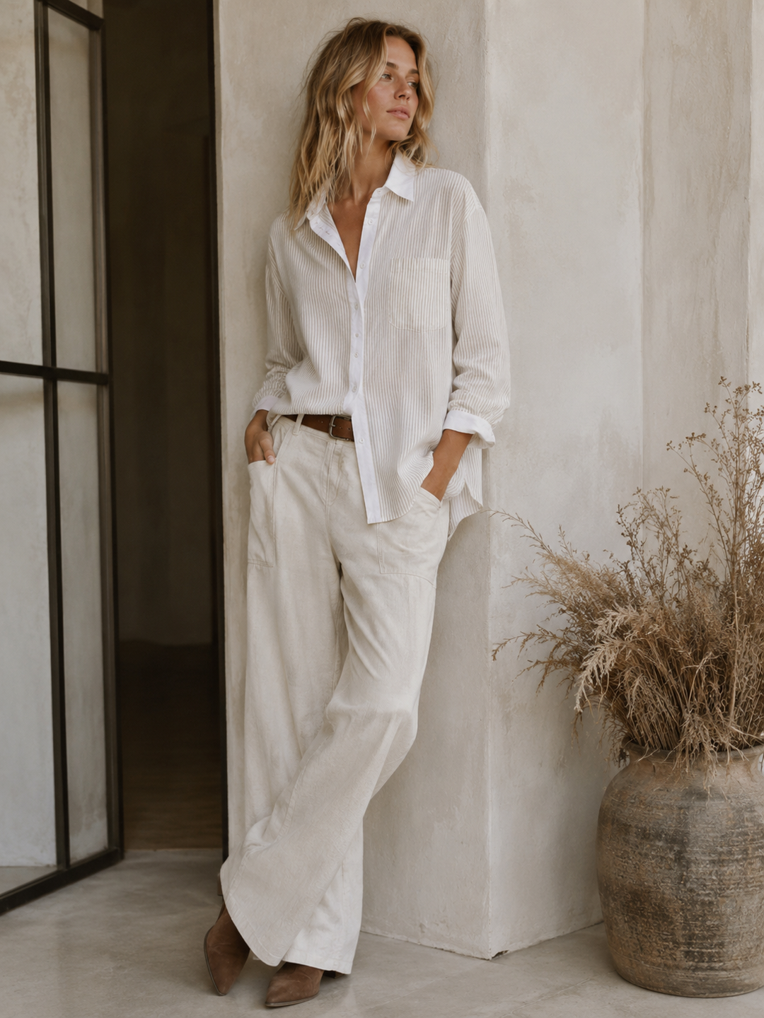 Great button down to wear seperate or under a sweater