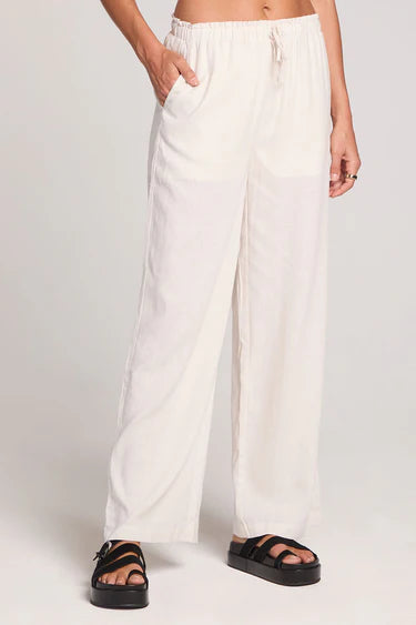 Blue Woven Drawstring Pant