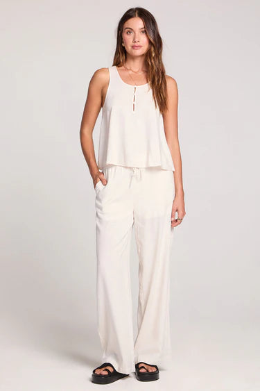 Blue Woven Drawstring Pant