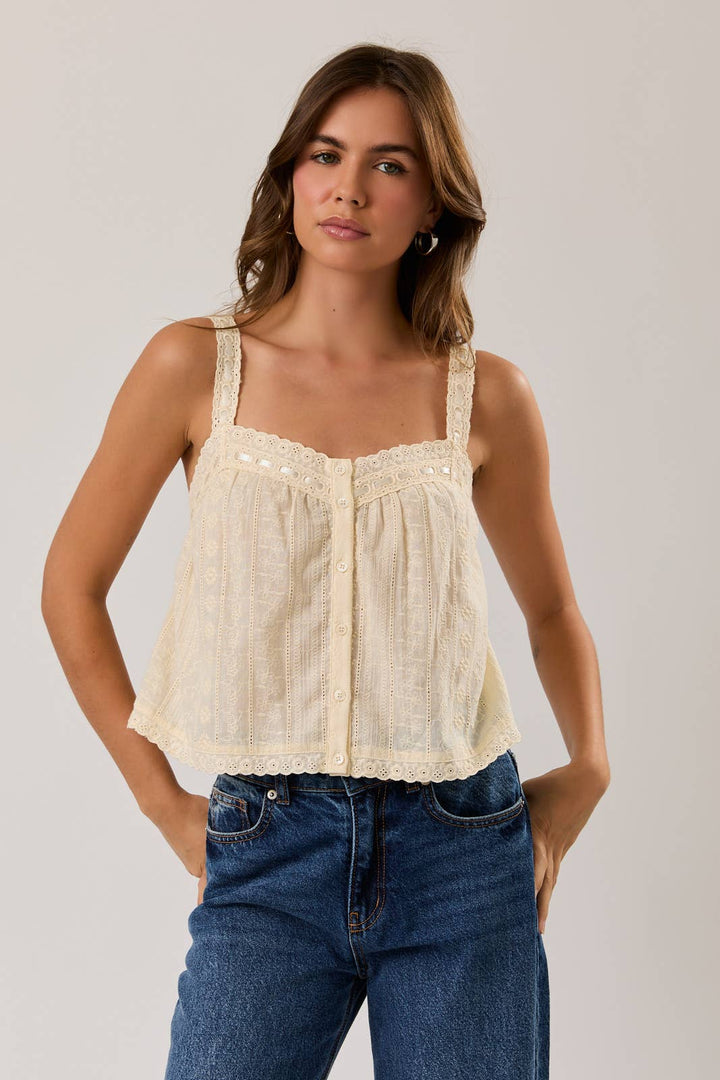 Eyelet Summer Tank