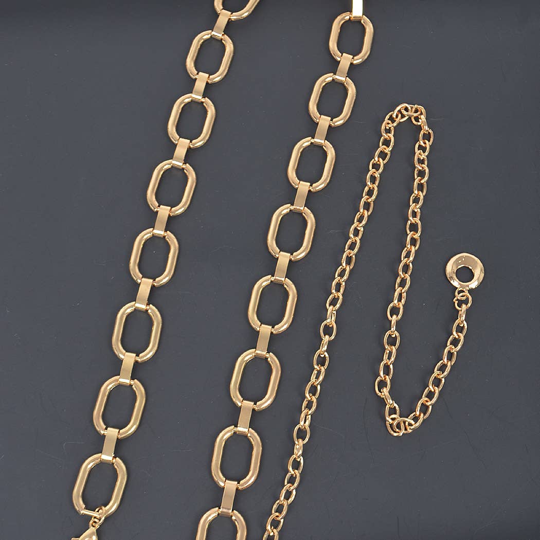Hammered Ring Chain Belt