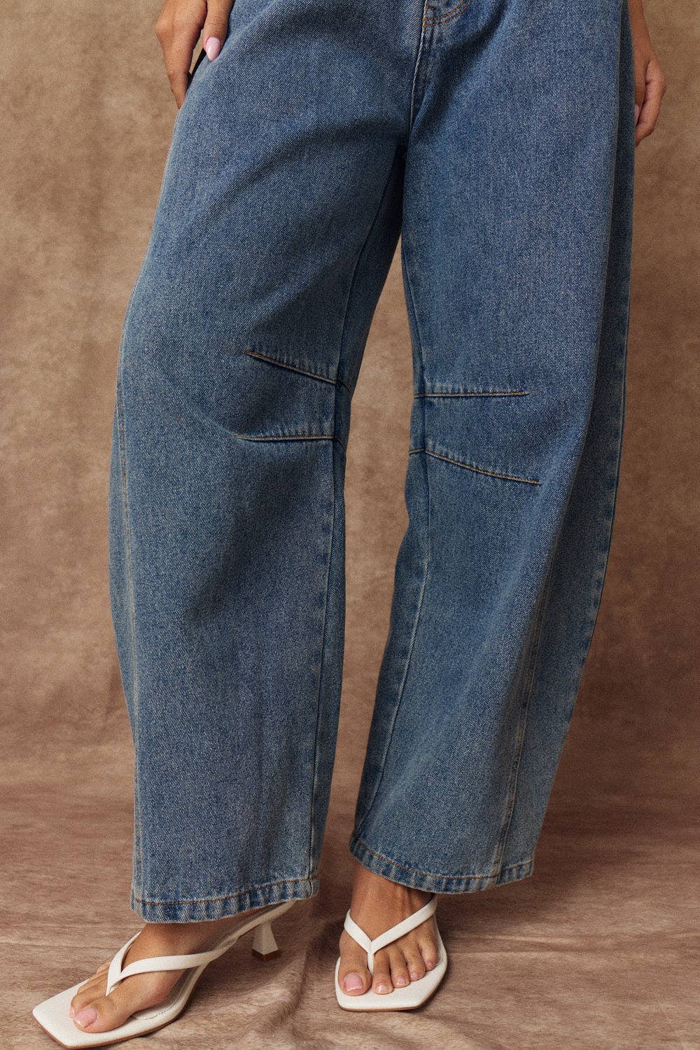White Barrel Pants